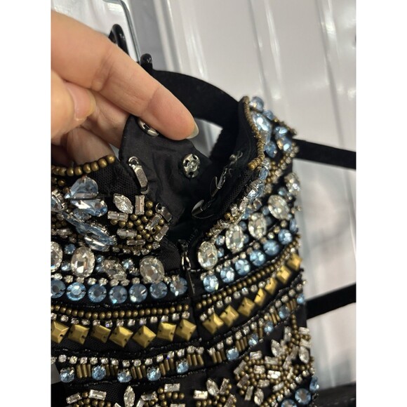 Sherri Hill Formal Beaded Dress Size 8 - Picture 10 of 13